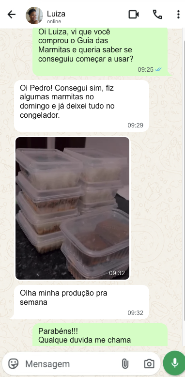 Depoimento de aluna sobre o Guia das Marmitas